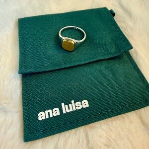Ana Luisa mixed metal signet ring, size 7
